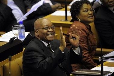 Jacob Zuma et Baleka Mbete, le 6 mai 2009 au parlement au Cap
