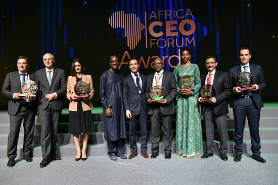 Les laurtas de l'Africa CEO Forum d'Abidjan en Cte d'Ivoire, le 26 mars 2018
