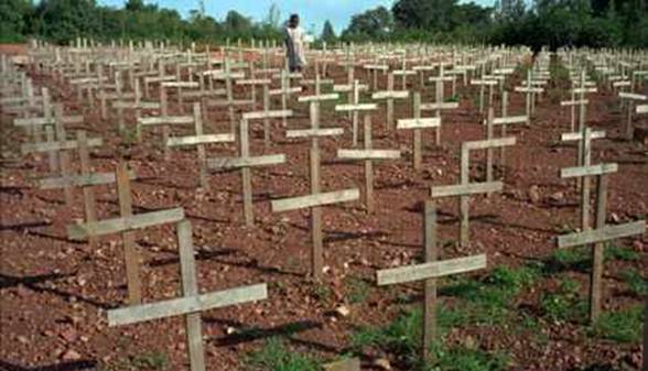 Cimetire des victimes du 
gnocide, prs de Kigali au Rwanda
