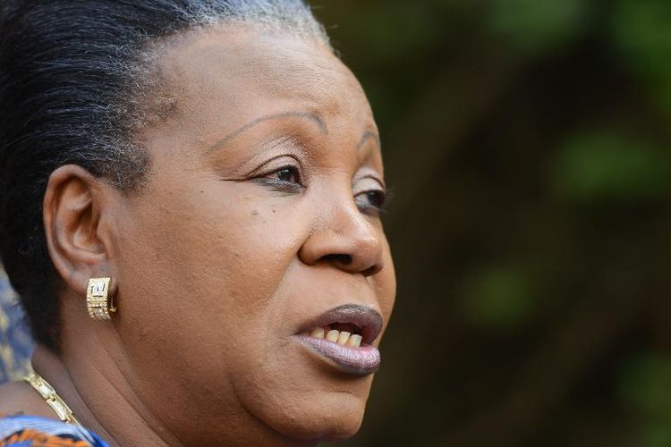 La prsidente de 
transition de la Centrafrique, Catherine Samba-Panza, le 21 janvier. (Photo 
Issouf Sanogo. AFP)