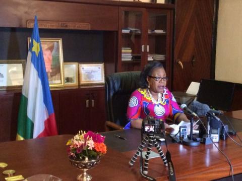 La prsidente de la transition centrafricaine, Catherine Samba Panza