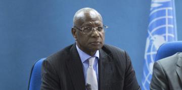Le Sngalais Abdoulaye Bathily, mdiateur de l'ONU,  Bujumbura le 23 juin 2015