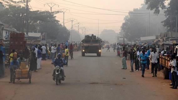 Une rue de Bangui, capitale de la Centrafrique