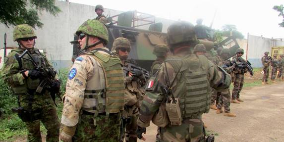 Des soldats franais en Centrafrique