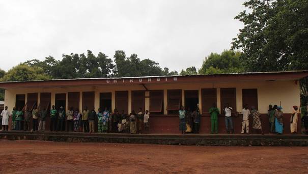 L'hpital de Kaga-Bandoro, dans le centre de la Centrafrique. Les violences ont fait 
trente morts et une soixantaine de blesss.