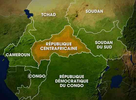 Carte RCA et Afrique centrale