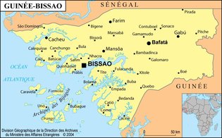 carte de la Guinee-Bissau