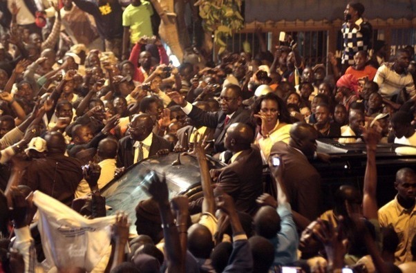 Macky Sall aprs sa victoire  Dakar