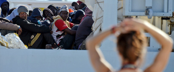 Dans le port d'Augusta en Sicile, le 16 avril 2015