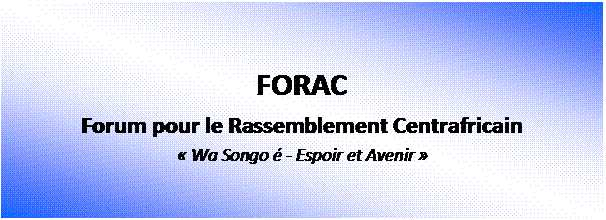 logo du Forum pour le Rassemblement Centrafricain (FORAC)