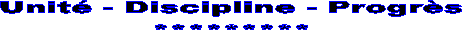 Unit� - Discipline - Progr�s
*********