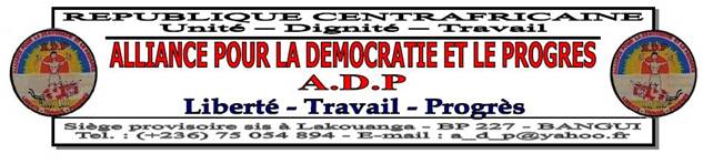 ALLIANCE POUR LA DEMOCRATIE ET LE PROGRES (ADP)