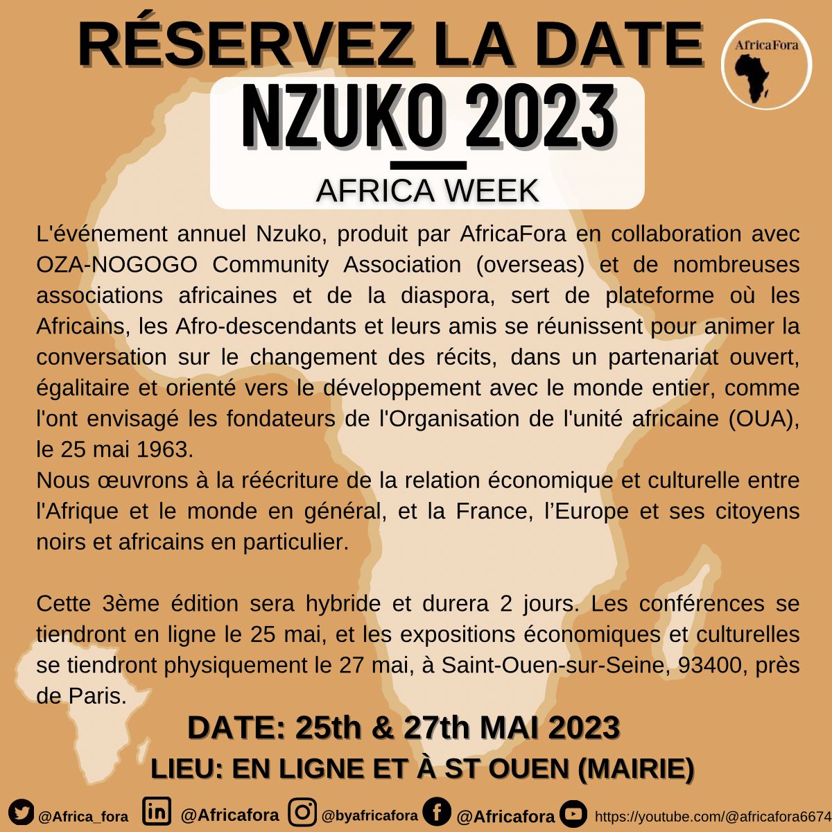 Nzuko 2023  Africa Week   25 et 27 mai 2023
